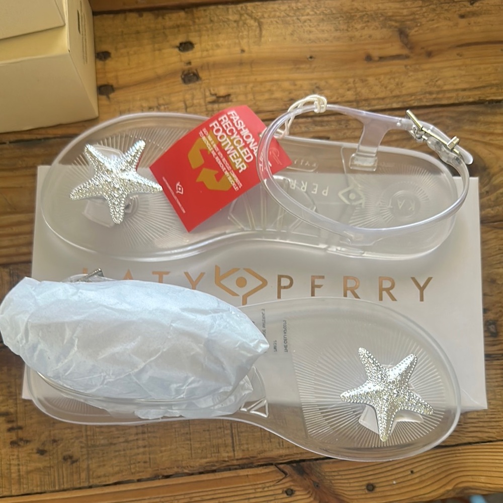 Katy Perry Clear Starfish Sandals